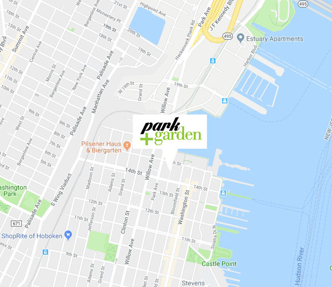 ParkandGarden hoboken nj - map view